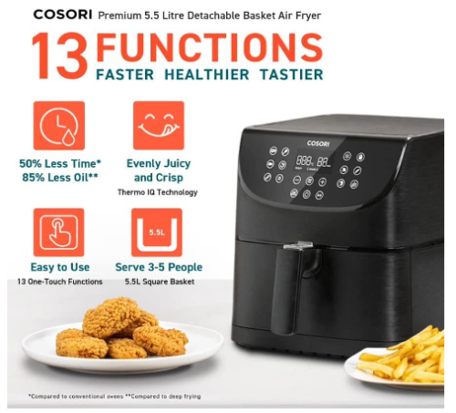 Cosori Air Fryer With 100 Recipes Cookbook Review 