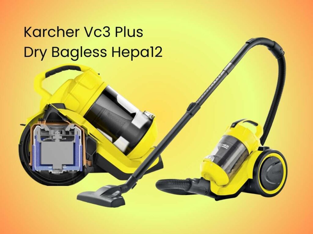 Dry Bagless Hepa12 Vacuum Cleaner, Strong, 1100W Only, Low Consumption, Karcher Vc3 Plus