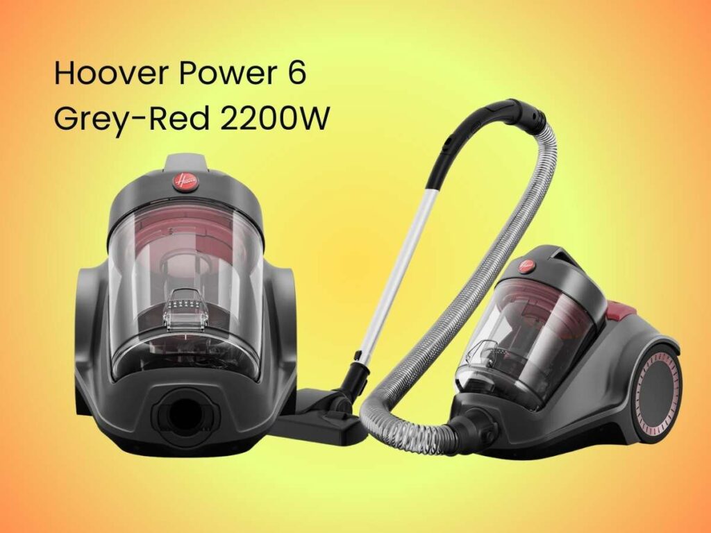 Hoover Power 6 Advanced Vaccum Cleaner Grey-Red 2200W