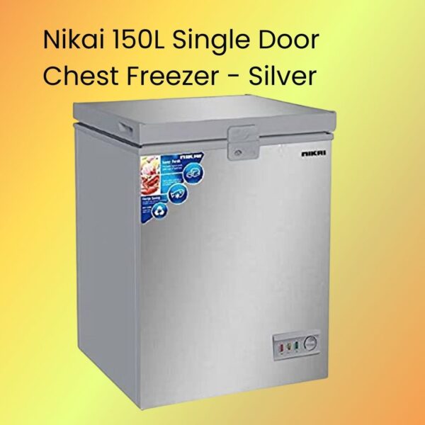 Nikai 150L Single Door Chest Freezer - Silver